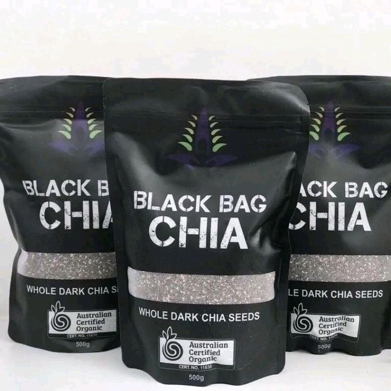 500gr Hạt Chia đen úc hữu cơ.một túi chia đen nhập khẩu pha nước uống mát giải nhiệt vào mua nắng nóng