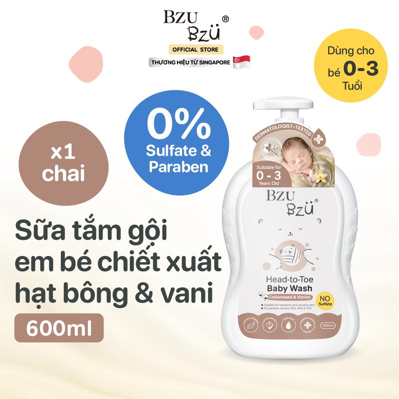 Deal Chớp Nhoáng - Sữa Tắm Gội Toàn Thân Vani cho bé 600ml sữa tắm gội