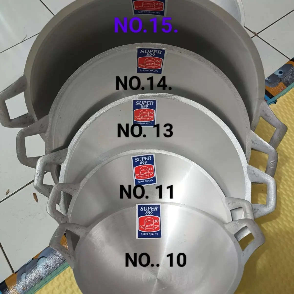 Kuali Super/Ukuran,10,11,13,14,15