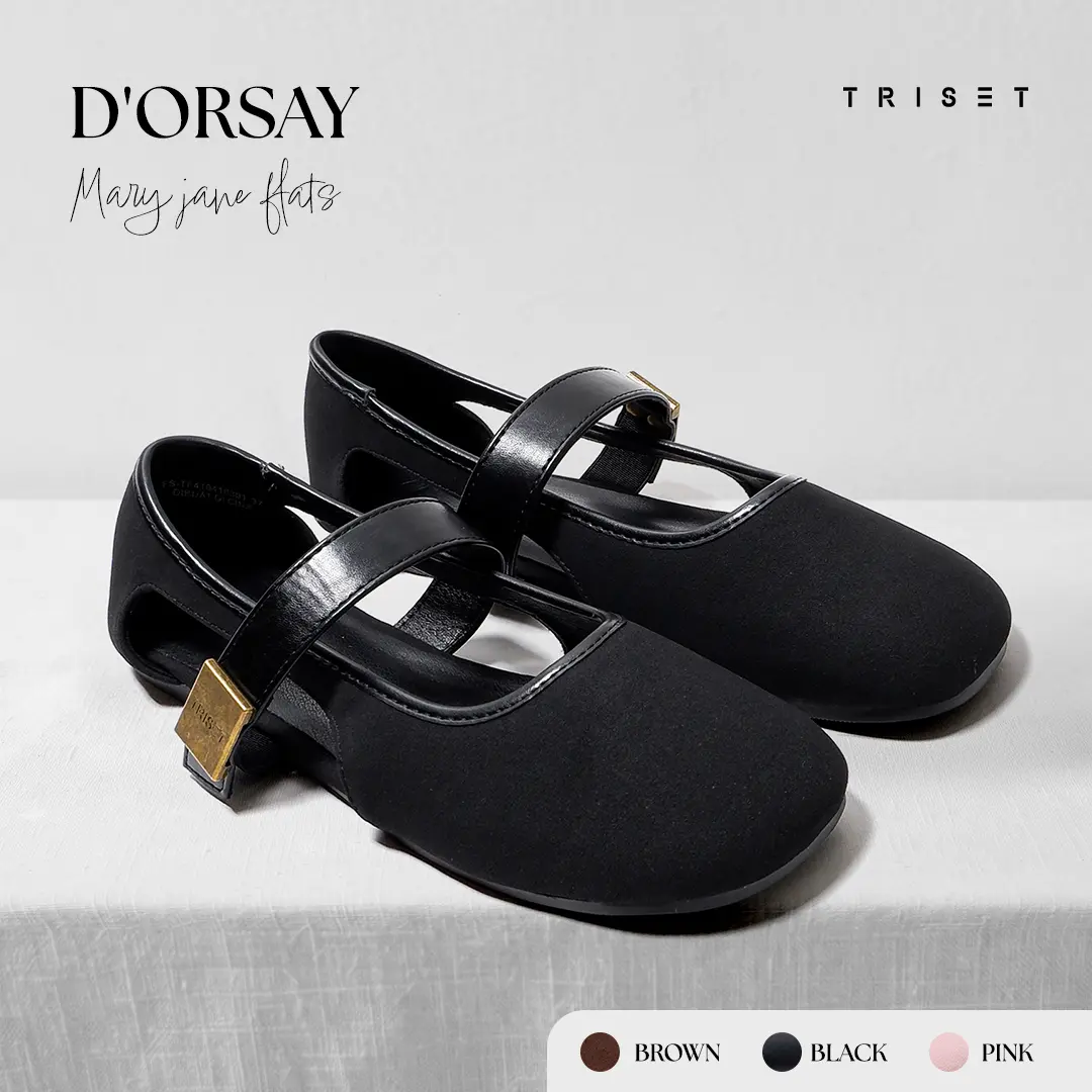 Triset Sepatu Wanita | D'Orsay | Mary Jane | Flat | Semi Formal | TF4104103