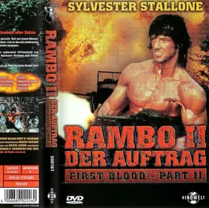 KASET DVD FILM RAMBO 2-LENGKAP FULL BOX