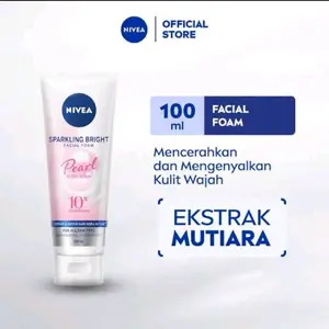 Nivea Sparkling Bright Facial Foam 100ml, Nivea Facial Foam 100ml  Perawatan Pencerah Wajah Muka Membersihkan Mencerahkan
