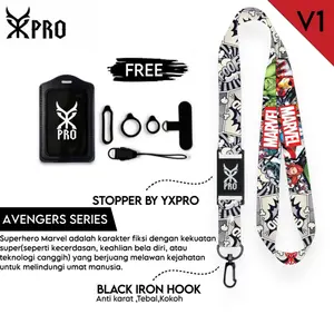 YXPRO Lanyard Avengers Series Gantungan Tali Lanyard Card Holder Connector Case Handphone Ring Adjustable
