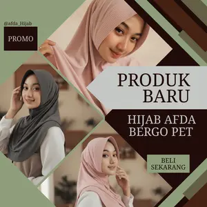 Hijab Afda Bergo Pet – Hijab Elegan untuk Kerja, Acara Formal, Jersey Premium – Tampilan Rapi & Elegan Setiap Hari