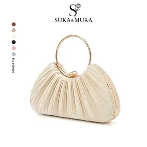 Suka&Muka Aurina Tas Tangan Bahan Sutra Mewah Kondangan /Clutch/ Tas Pesta Tas Pesta Party Clutch Tas Wanita Women Bag Tas Party Bag Bridesmaid Wedding Hadiah ESU