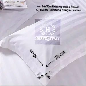 Sarung Bantal/ Sarung Guling Salur Bingkai Pigura Salur Dobby Mikrotenssel Premium