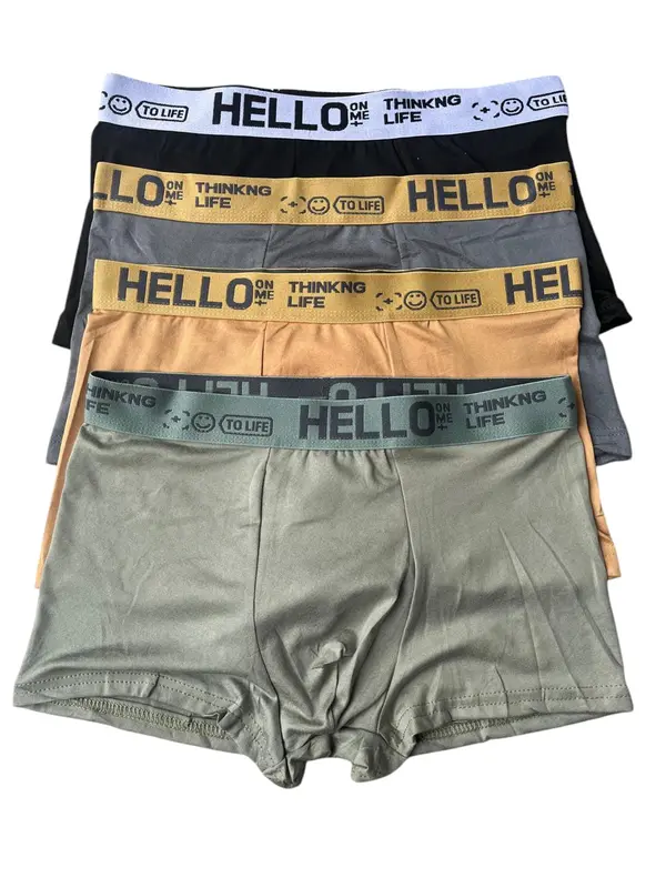 Foto 3-6PCS-BOXER PRIA DEWASA, BAHAN KATUN ADEM,SIZE L-XL-XXL-XXXL Cowok Karet Pendek Kotak Motifthumb2
