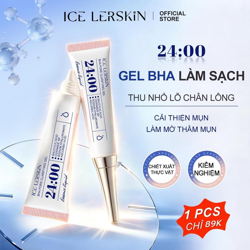 【Mới & Giảm Giá】ICE LERSKIN GEL BHA LÀM SẠCH VÀ THU NHỎ LỖ CHÂN LÔNG 15ML, chứa axit salicylic. Set: Gel BHA 15ML + Tinh chất điều mụn 10ML, Gel BHA 15ML + Xịt Thanh Lọc Mụn 120ML, Gel BHA 15ML + Tinh chất điều mụn 10ML + Xịt Thanh Lọc Mụn 120ML