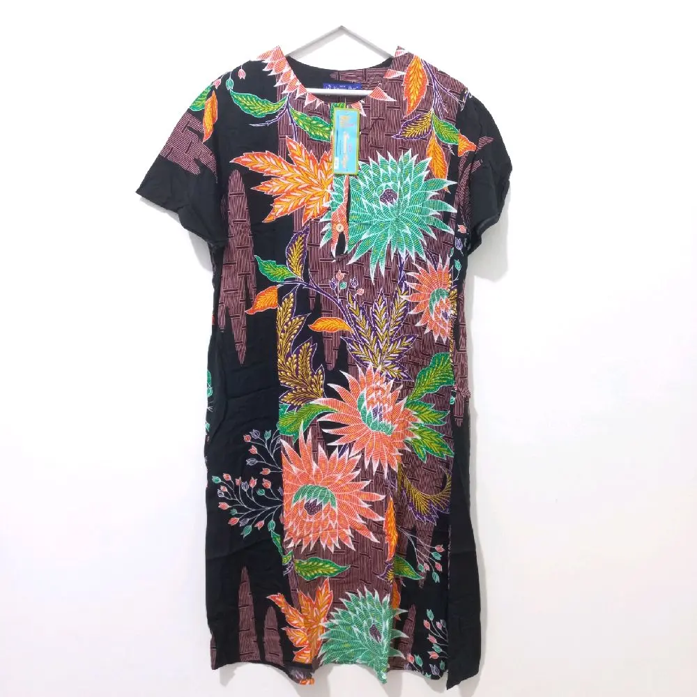 Daster Kencana Ungu Label Biru KUB DS 36 LD 120 Batik Kencana Ungu Original Kancing Wanita