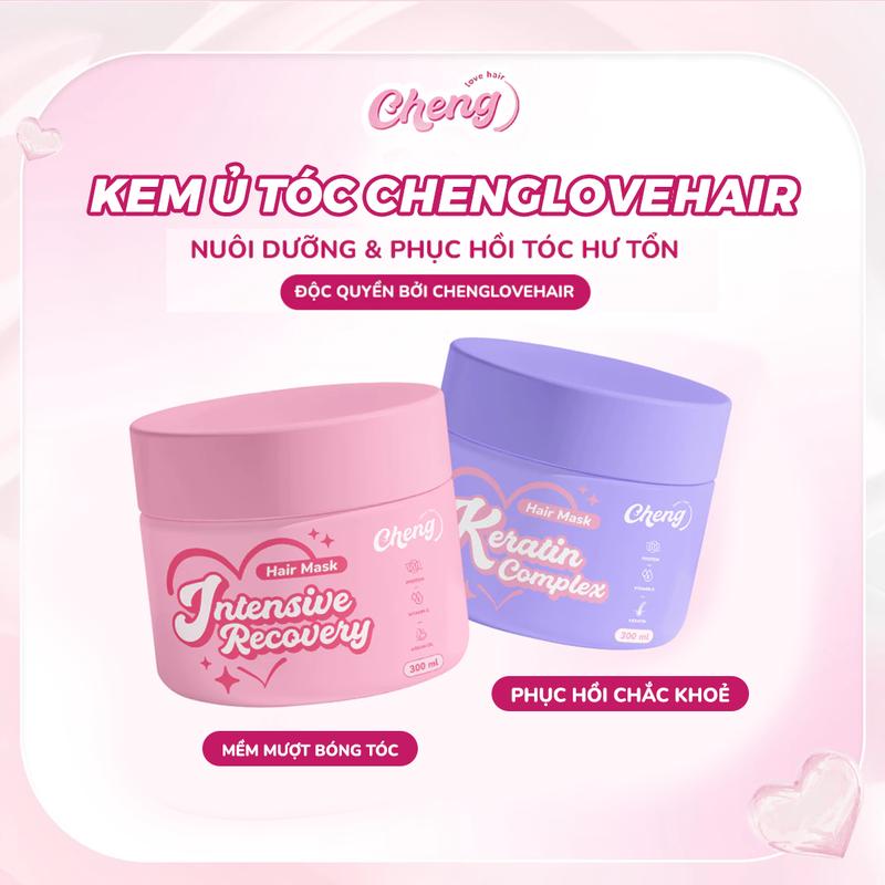 Kem ủ tóc Chenglovehair siêu mềm mượt phục hồi tóc hũ 300ml tiện lợi | Chenglovehair Chenglovehairs