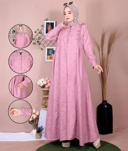 Masaba Fashion - Gamis Corduroy Motif Jangkar