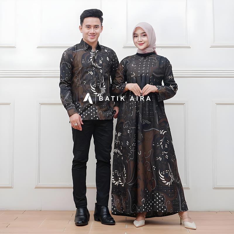 Product Introduction of Set Batik Couple lamaran kondangan batik couple terbaru 2024 Muslim Dress Wanita 2