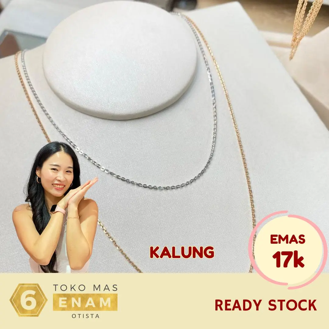 Kalung Emas 42 - 44cm / 44cm / 33cm Trixie Halagold - Rosegold / Whitegold 18k