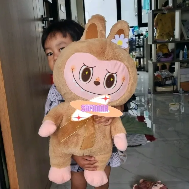Boneka Labubu The Monster Exciting Macaron Pop - Ukuran Jumbo 60CM dan XL 45CM Toys Dolls Kado boneka labu labu 4