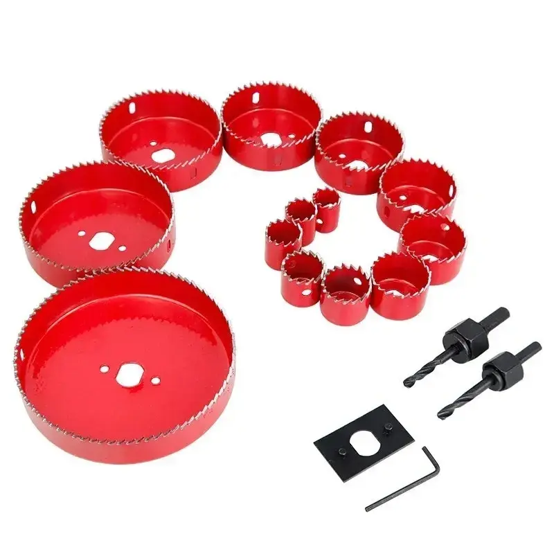 16 Pcs Round Cutter Bit for Wood 19-127 Mm Plastic Boxed Hole SawWoodworker's Hole OpenerPlasterboard Hole Opener Eyeleting Set 2