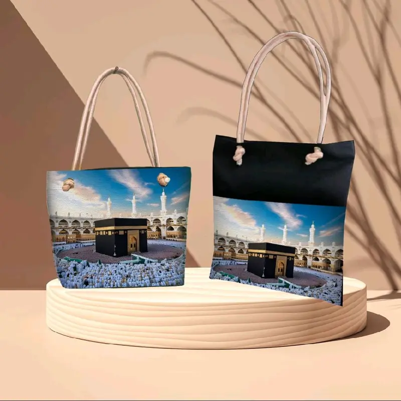 (Promo 6 pcs) Totebag Mekkah Edition tali sumbu Perempuan 0