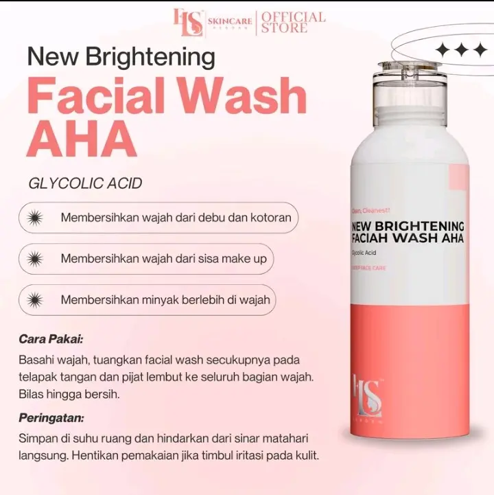LS Skincare Ecer Facial Wash AHA BPOM Membersihkan Wajah