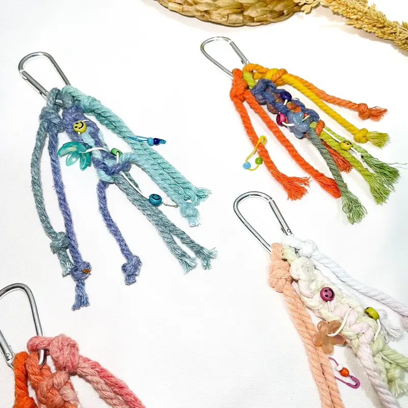 BAG CHARM MACRAME/GANTUNGAN MACRAME/GANTUNGAN TALI RAINBOW /GANTUNGAN MACRAME aksesoris tas aesthetic y2k jibbitz bocyn jellycat charms ransel 2