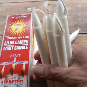 Tujuh Terang 8 Batang Lilin Lampu Jumbo Kwalitas Bagus Awet & Ramah Lingkungan Light Candle