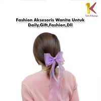 Gambar [COD] SK C344 Jepit Rambut Korea Pita Untuk Wanita Ikat Rambut Pita Panjang ala Korea Jepitan Rambut Anak Perempuan - OREN dari satukeluargaid Kab. Tangerang 4 Tokopedia