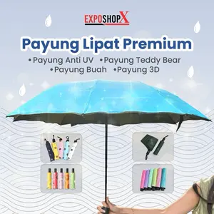 Payung Lipat Premium Anti UV / Payung Lipat 3D / Payung Bear/ Payung Buah.