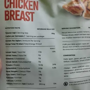 Nutrimotion Dada Ayam Siap Makan Tinggi Protein / Chicken Breast / Cemilan Sehat Rendah Lemak Food
