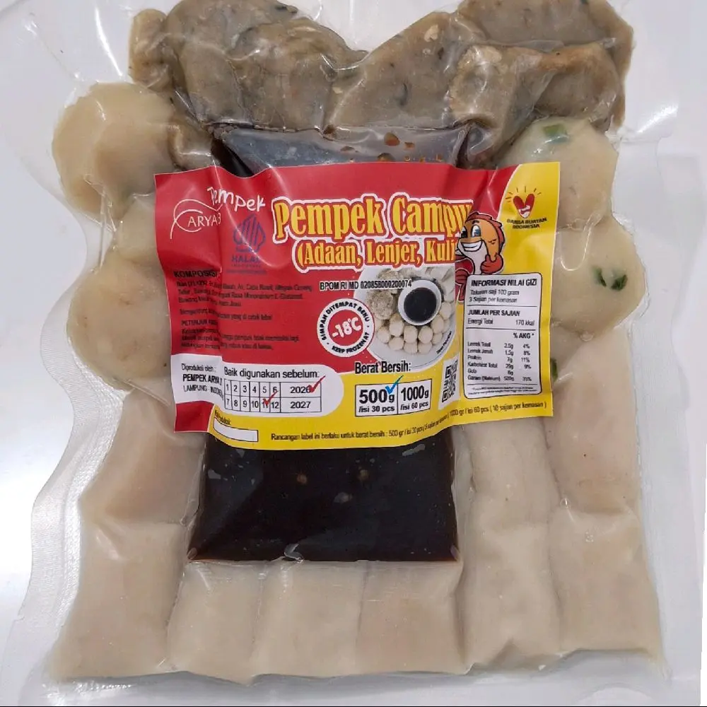 Pempek ikan isi 30 pcs (mix Adaan,lenjer,kulit)