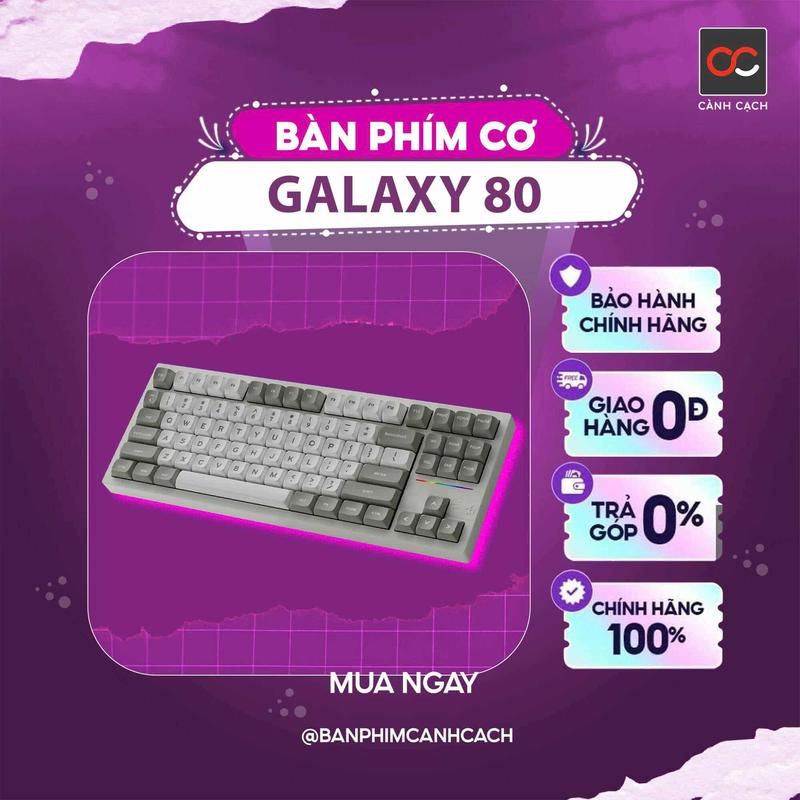 Bàn Phím Cơ Nhôm CNC Galaxy 80 Không Dây