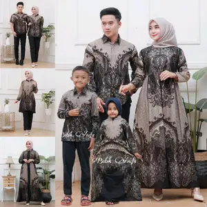 Baju Batik Couple Pasangan Keluarga Motif Alexander Matt Katun Premium
