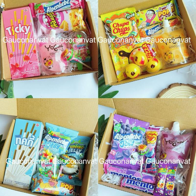 Gauconanvat Set Hộp Bánh Kẹo Xinh Ngon Mix Theo Tone Màu Tặng Quà Kỷ Niệm Sinh Nhật Người Yêu Các Bé Siêu Dễ Thương Hot Trend