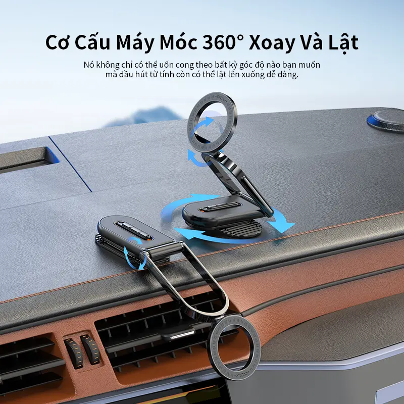 Giá Đỡ Điện Thoại Từ Tính, Vyvylabs, Thiết Kế Mới Nhất M02, Giá Đỡ Từ Tính Gấp Gọn Trên Ô Tô, Có Thể Xoay 360 °, Giá Đỡ Điện Thoại Di Động Dash, Dễ Dàng Lắp Đặt Cho Tất Cả Điện Thoại Thông Minh Và Máy Tính Bảng 3