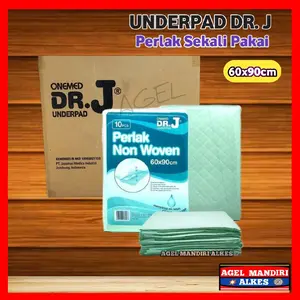 Underpad Dr. J Perlak Alas Popok 60 x 90 cm OneMed Perlak Non Woven