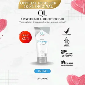QL Body Tone Up Lotion – Mencerahkan Instan, Melembapkan Seharian | 150ml | BPOM & Halal