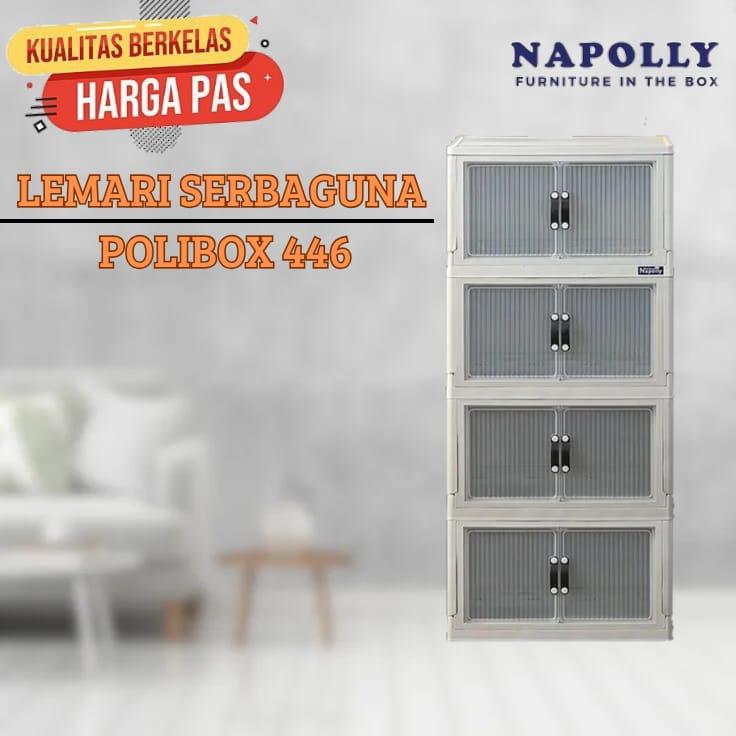 LEMARI PLASTIK NAPOLLY/ RAK SUSUN 4 / POLIBOX / RAK SERBAGUNA/ PLASTIK ESTETIK 0