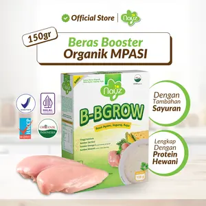 Nayz BBGROW Beras Booster Organik - MPASI Bayi 8+ Bulan - 150gr - Rasa Ayam