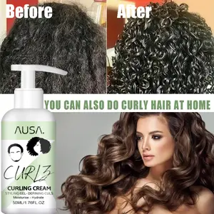 Gel Rambut Keriting Perawatan Rambut Keriting curl cream Elastin Tidak lengket mengurangi keriting curly  cream Mousse