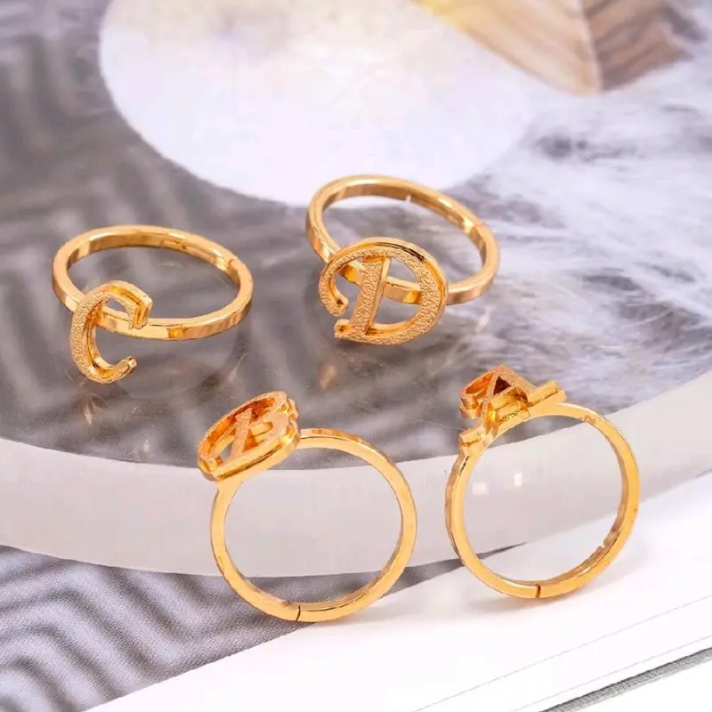 Cincin Titanium huruf simpel dan elegan 1
