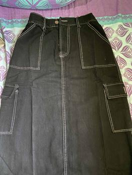 Product Review of ROK JEANS CARGO LIST SKIRT WANITA ROK KARGO HIGHWAIST PANJANG from 👑**👑 2