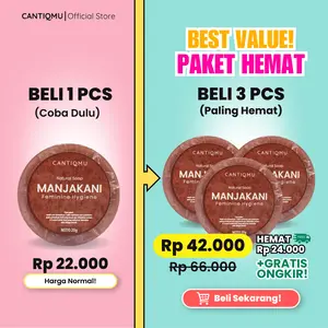CANTIQMU Manjakani Natural Soap 20gr - Sabun Kewanitaan pH Balance & Brightening