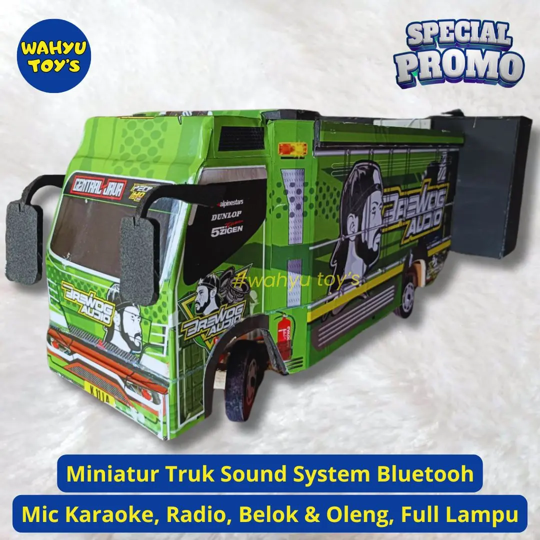 Miniatur Truk Motif Brewog Audio Truk Sound Bluetooh Sound Gantung Bisa Belok Dan Oleng