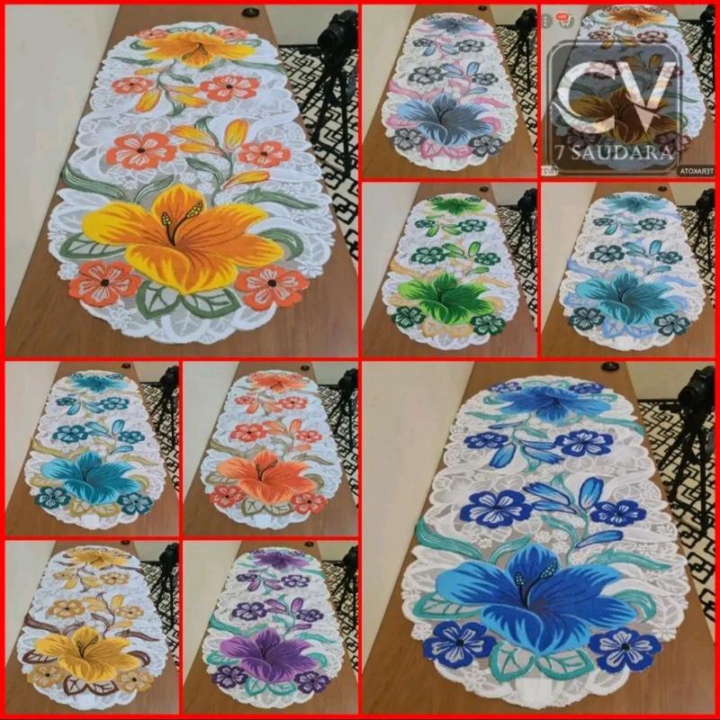 Taplak Meja Ruang Tamu-Taplak Meja Ukuran 100x50-Taplak Meja Motif Minimalis Modern-Table Runner Homemade Rajut 8