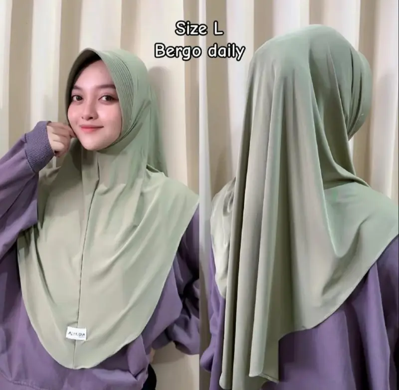 Jilbab Bergo Instan Simple Daily M & L By Nararya 1