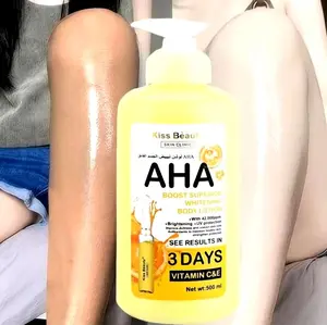 Kiss Beauty AHA Boost Superior Whitening Body Lotion dengan Vitamin C & E Hasil dalam 3 Hari Net wt 500 ml