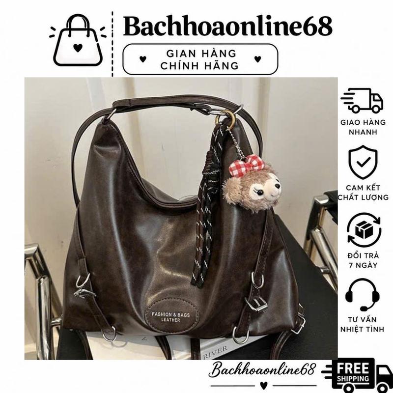 Túi xách nữ đẹp túi đeo chéo đeo vai đeo balo phong cách Hàn Quốc tặng kèm móc Chuột dễ thương BHOL68 038