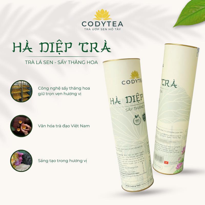 Trà Lá Sen Bách Diệp Viên Nén Sấy Thăng Hoa - Thanh Mát Giải Khát - Hà Diệp Trà CodyTea