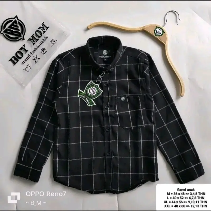 Kemeja Flanel Anak Lengan Panjang Umur 6-13 Thn Best Seller Quality Fashion 4