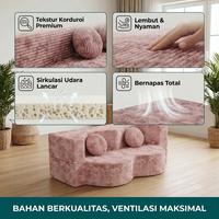 Gambar NusaHome Sofa Bed Minimalis Kasur Lipat Lesehan Lantai Nyaman Busa High Density Extra Tebal Desain Kekinian Hemat Tempat Cocok Untuk Apartemen Kost tamu kursi premium togo ruang sempit - Abu-abu, 120*200*40CM dari NusaHome.ID Kab. Tangerang 5 Tokopedia