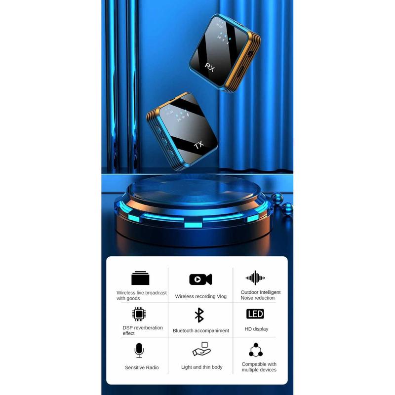 PROMO Clip On Mic Wireless for Vlogging Streaming with 2 Transmitter - ANC24 Microphone Mikrofon Bluetooth Earphone 2