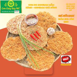 COMBO 240GRAM CƠM CHÁY MẮM HÀNH- 480GRAM CƠM CHÁY CHÀ BÔNG ĐÁY NỒI