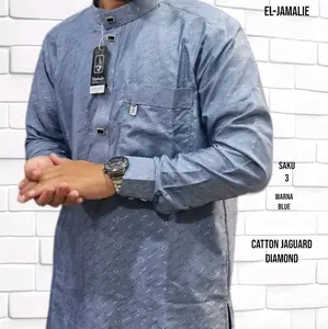 Eljamalie Kemko Kurta Jaguard Diamond Kancing Import Setengah